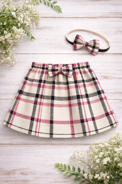 ygz junior Tweed Fabric Skirt Bandana Set of 2