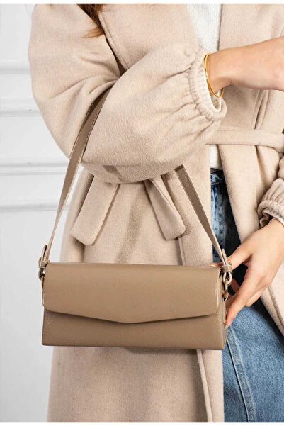 ÖZÜM TAKI Women's Arm and Shoulder Bag Mink