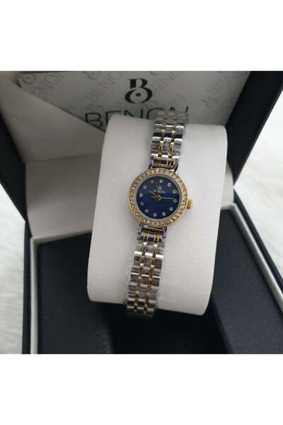 benon Elegant Women's Steel Watch - Waterproof with Blue Dial