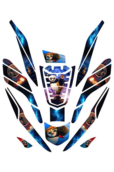 Honda Pcx 2021-2024 Uyumlu Kungfu Panda Tema Tank Pad
