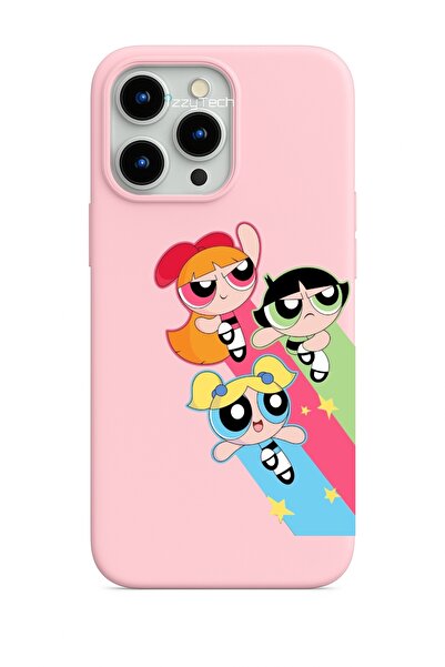 izzytech حافظة آيفون 17 إير من السيليكون بنمط شخصيات كرتونية من Powerpuff Girls
