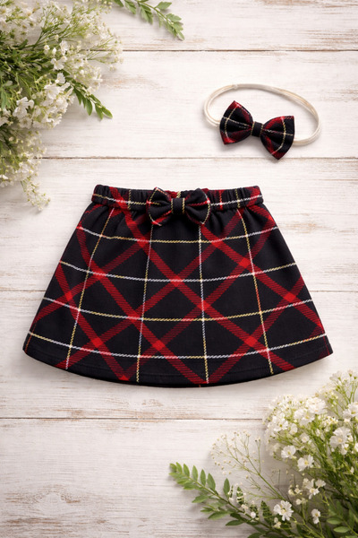 ygz junior Tweed Fabric Skirt Bandana Set of 2