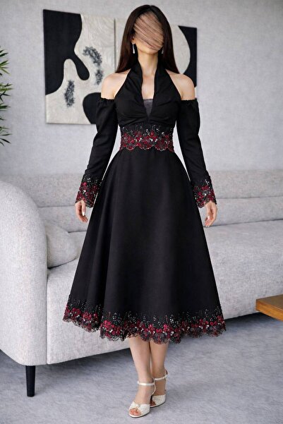 Calissa Store Soft black dress with side sleeves