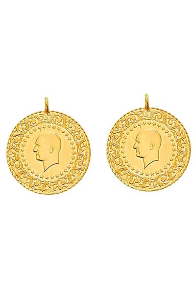 xesha 2 Adet Çeyrek Altın Görünümlü 22 Ayar Altın Kaplama Kararmaz Kolye Ucu ...