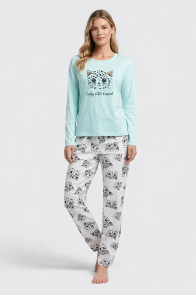 Enisa moda Lovely Little Leopard Cotton Pajamas
