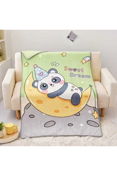 FIONNA.RO Cocolino Blanket 1 Person 100x140cm For Children - Sleepy Panda Bear