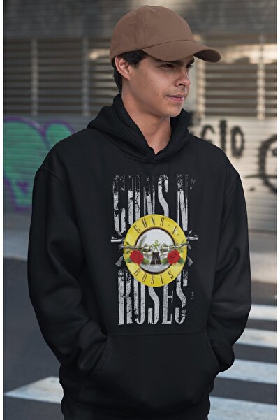 SEVBANO Guns N' Roses Rock Metal Printed Unisex Oversized Music Band Hoodie