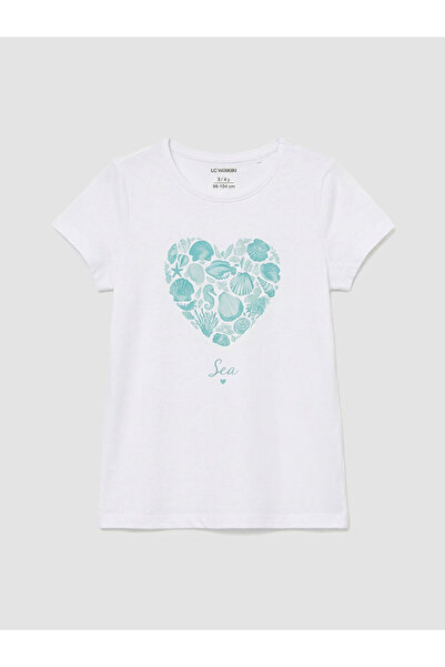 LC Waikiki Crew Neck Printed Girl's T-Shirt and Leggings