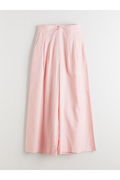 LC Waikiki Pantaloni plisați pentru femei cu aspect de in