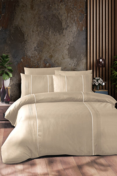 First Choice Elegant 100 Pamuk 150 TC (56 Tel) Jakarlı Çift Kişilik Nevresim ...