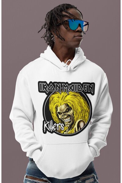 SEVBANO Iron Maiden Killers Ροκ Μέταλ Τυπωμένο Unisex Oversize Φούτερ Μουσικο...