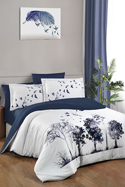 First Choice Influx 100% Cotton Satin 200 Tc (80 Thread) Double Duvet Cover Set