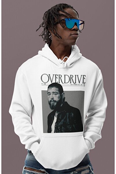 SEVBANO Overdrive Post Malone Ράπερ με στάμπα Unisex Oversize Singer Hoodie