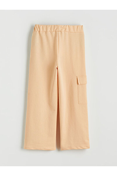 LC Waikiki Wide Leg Girls' Sweatpants with Cargo Pockets