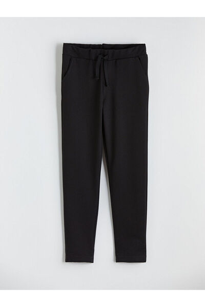 LC Waikiki Black Elastic Waist Girl's Sweatpants