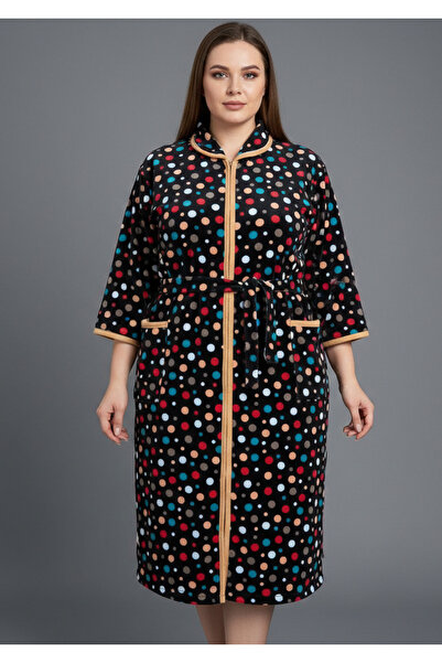 embody Elegant Ladies' Cap in Fine Velvet, Large Size, pockets and black/whit...