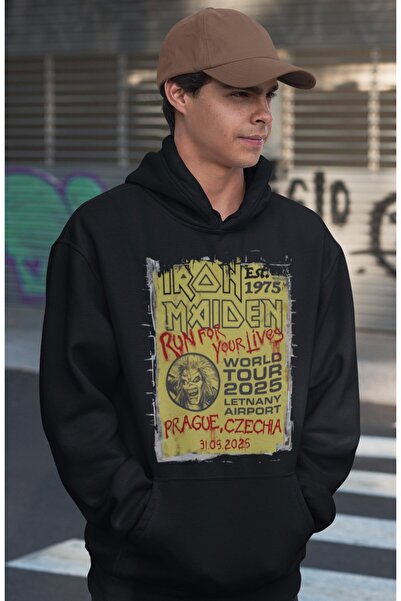 SEVBANO Σχεδιασμός Iron Maiden με στάμπα Unisex Oversize Rock Metal Music Ban...