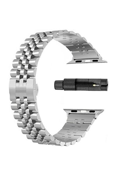 OEM Silver Metal Strap Compatible with Apple Watch SE/Ultra/Series 1-9