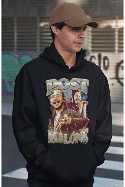 SEVBANO Αντίκα μπλούζα με κουκούλα τύπου Unisex Oversize με σχέδιο ράπερ Post...