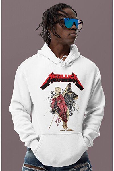 SEVBANO Metallica Rock Metal Printed Unisex Oversized Music Band Hoodie