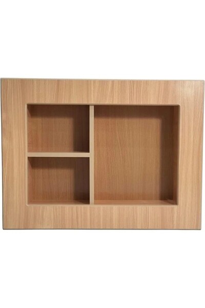 alzawia Window air conditioner cover for wall decoration, made of wood.