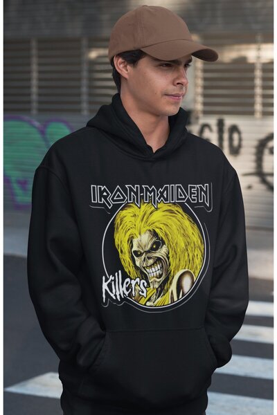 SEVBANO Iron Maiden Killers Ροκ Μέταλ Τυπωμένο Unisex Oversize Φούτερ Μουσικο...