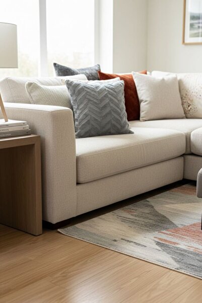 ŞENER HOME Wellsoft Double-Sided Throw Pillow Cover Gray