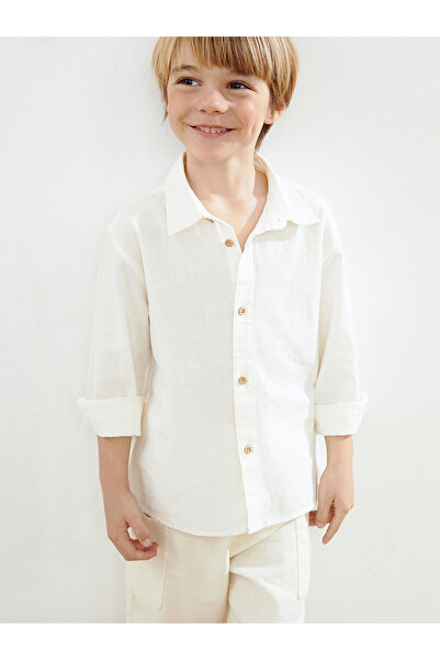 LC Waikiki Özmarka Нова колекция Основна риза с дълъг ръкав за момчета