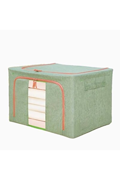 DAMUR Foldable Storage Box with Bidirectional Zipper, 66 L, Textile, 50x40x33...