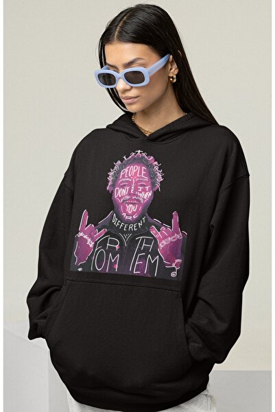 SEVBANO هودي بوس مالون رابر مطبوع للجنسين قصة فضفاضة سينغير هودي