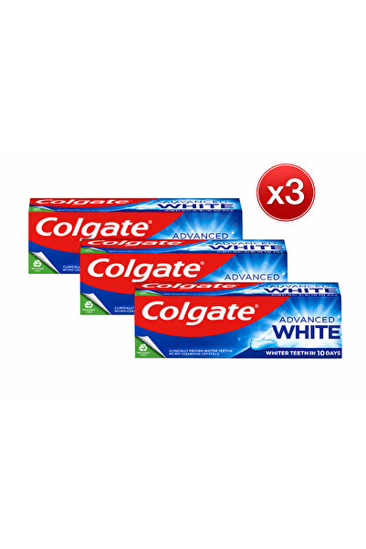 Colgate Pachet 3X - Pastă de Dinți Advanced White pentru Albire 75 ml – Dinți...
