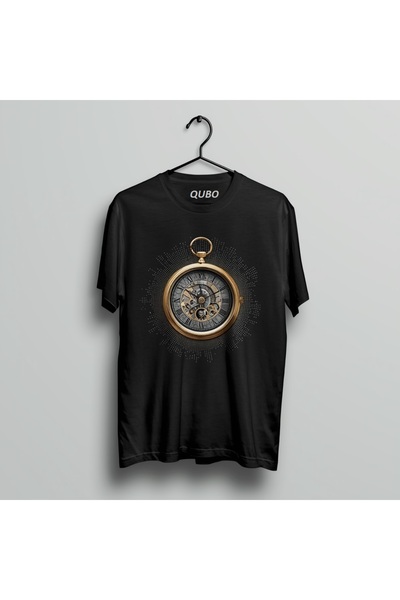 qubo sportswear & company تي شيرت qubo للجنسين من القطن المطبوع ذو رقبة دائري...