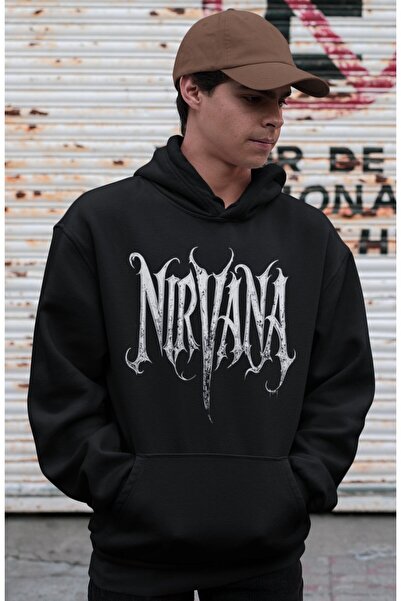 SEVBANO نيرفانا روك ميتال ميوزيك جروب مطبوع هوديي للجنسين قصة فضفاضة