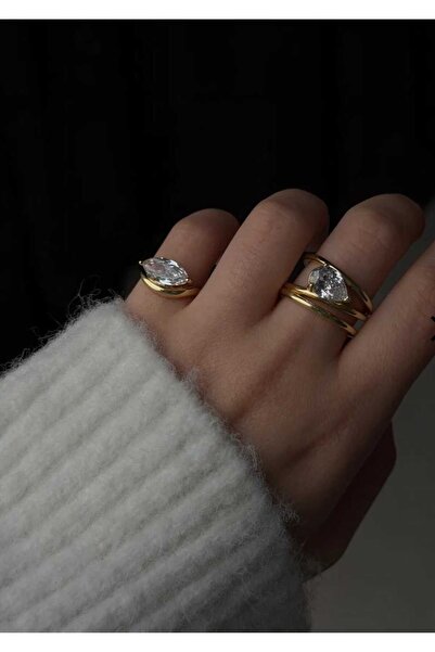 Bubbleatelier Kristal Taş Serçe Parmak Yüzüğü