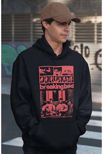 SEVBANO هودي بتصميم بريكنج باد إثنيك باد ميتي سيزي مطبوع للجنسين قصة فضفاضة