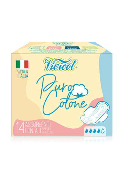OEM Hypoallergenic cotton sanitary pads 4 drops 14pcs Vivicot