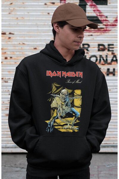 SEVBANO Iron Maiden Rock Metal Music Band Printed Unisex Oversized Hoodie