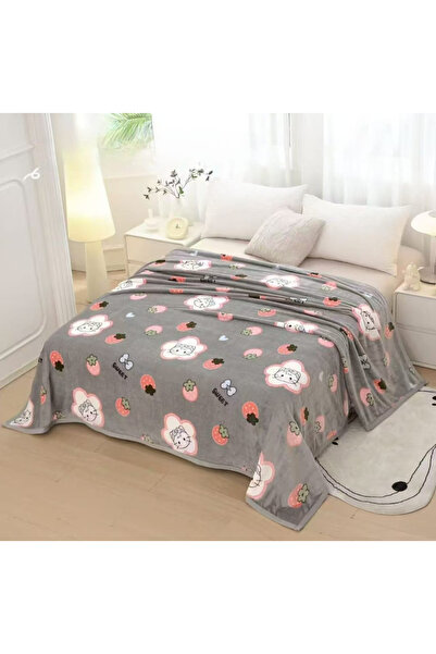 FIONNA.RO Cocolino Blanket Medium Thickness 200x230cm - Grey With Hello Kitty