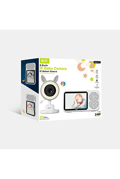 Blic BLM-71 IP Bebek Kamerası Kumandalı Monitörlü Konuşma Özellikli Işıklı Ge...