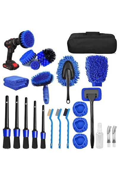 DAMUR Set de 25 de accesorii pentru curățarea mașinii