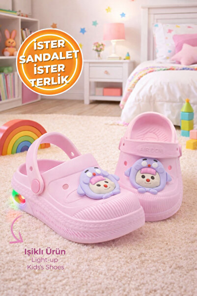 Behtah Kundura Girls Boys Lighted Cross Closed Front Garden Pool Daily Sandal...