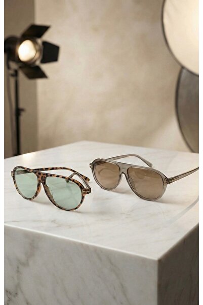 LOOKUP Double Set Sunglasses Leopard Green and Brown Uv400 Protected Unisex P...