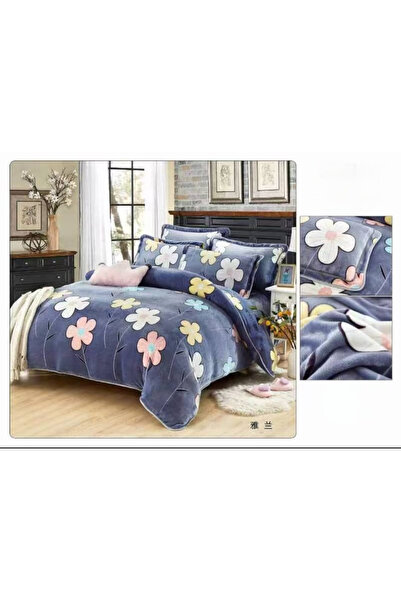 FIONNA.RO Cocolino Thin Blanket 200x230cm - Navy Blue In A Field Of Flowers