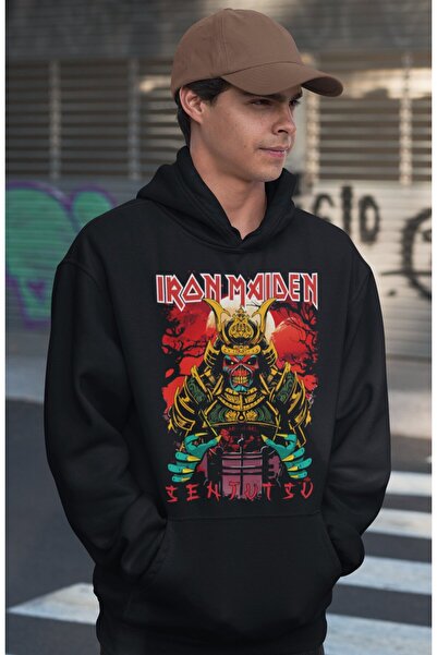 SEVBANO Φούτερ με κουκούλα Iron Maiden Rock Metal με στάμπα, Unisex, Oversize...
