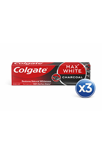 Colgate Pachet 3X - Pastă de Dinți Max White Charcoal pentru Albire 75 ml – C...