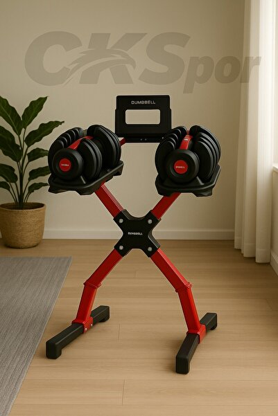 FeyzaDesign Ayarlanabilir Dambıl ve Stand Seti 2x40 Kg, Çok Fonksiyonlu Spor ...