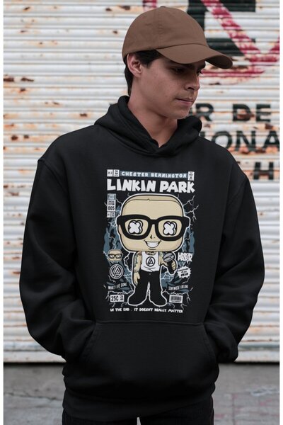 SEVBANO Linkin Park Rock Metal Music Band Printed Unisex Oversized Hoodie