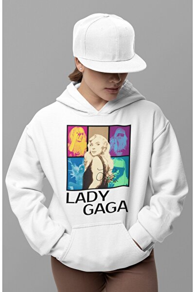 SEVBANO ليدي غاغا مطبوع هوديي للجنسين قصة فضفاضة سينغير هودي