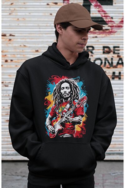 SEVBANO Legend Bob Marley Printed Unisex Oversized Singer Hoodie