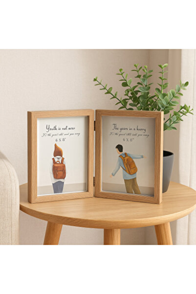 Generic Double Wooden Photo Frame